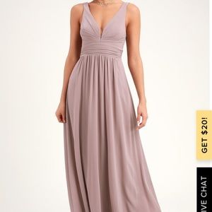 Beautiful mauve purple bridesmaid or event maxi